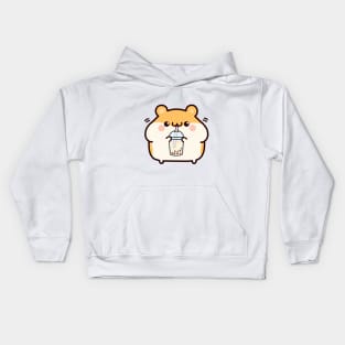 Boba Sippin Hamster! Kids Hoodie